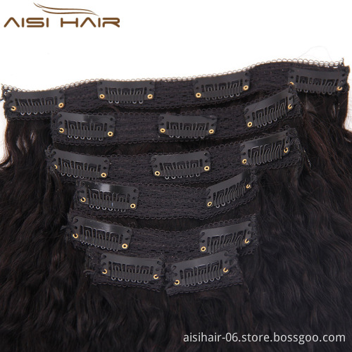 Aisi Hair 8a Unprocessed Wholesale  Brazilian Hair Extensions with Clips